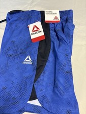 NWT Reebok Shorts Athletic Boys S 6 - 7 Blue Print E-19