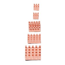 5Pcs CPU Copper Heatsink Strong Thermal Conductivity Cooling Heat Sink Set New