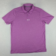 Oakley Polo Shirt Mens Large Purple Tailored Fit Hydrolix Performance Golf