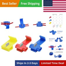 150 pcs Quick Splice Wire Connectors, Solderless Snap Electrical Connector, B...