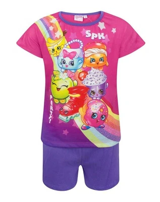 Pyjama rose à manches courtes pour filles Shopkins - Photo 1/3