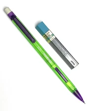 Vintage Sanford Clickster Mechanical Pencil 0.7mm Neon Green & Purple