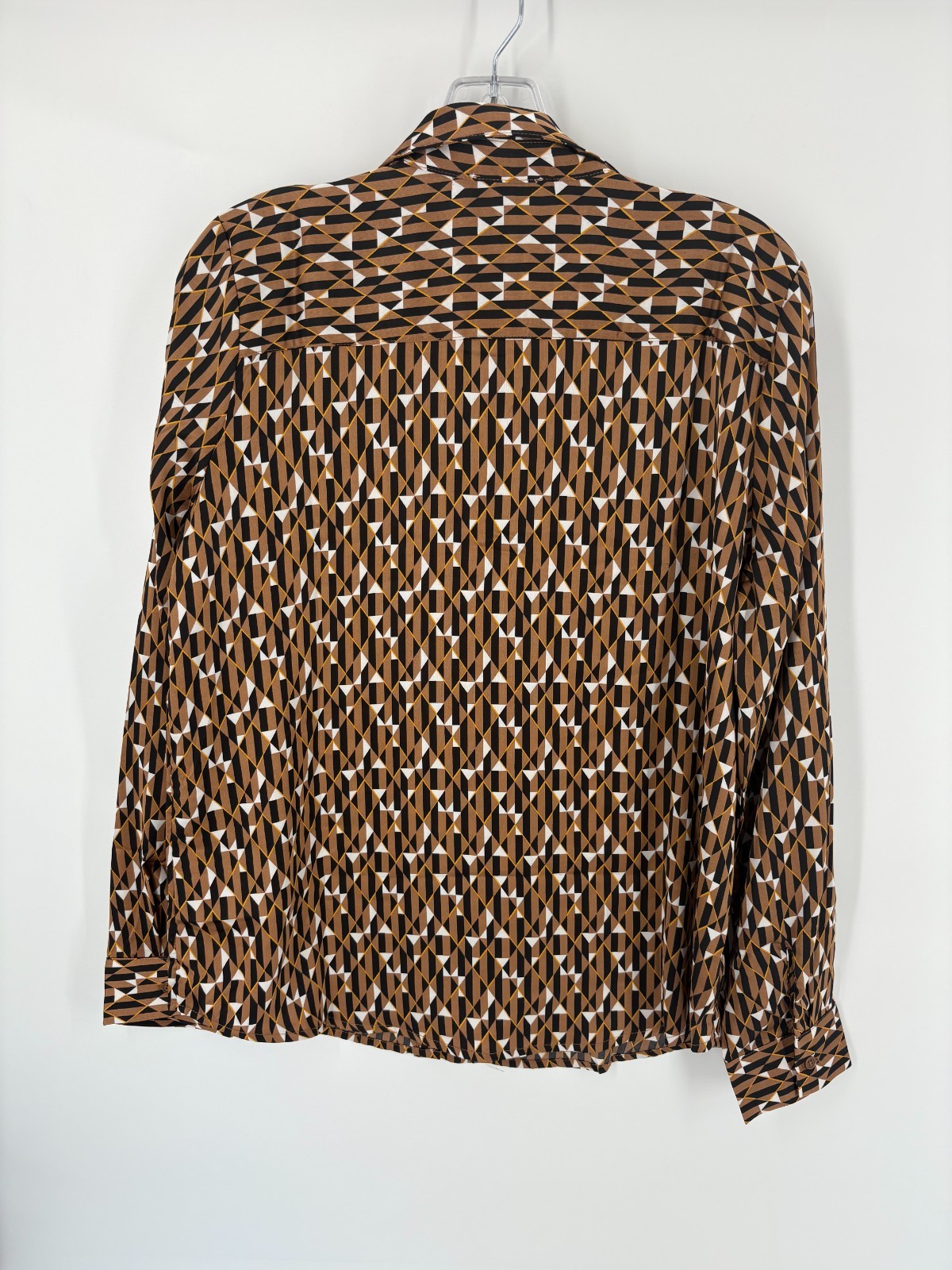 Como Blu Geometric Button Down Blouse Women’s M L… - image 2