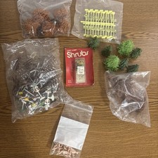 Railroad Scenery Diorama HO Lot Trees Signs People  Electric Poles New And Used