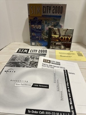 Sim City 2000 Special Edition PC Game Complete in Big Box CIB Manual & Guides