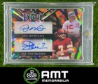 2023 Leaf Exotic #DA-9 Joe Montana Joe Theismann Dual Auto Crystal Tiger 1/1
