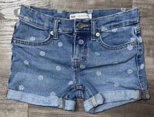 Levi  s Girls Size 7/8 Floral Girlfriend Shorts Slim Stretch Small Floral Shorts