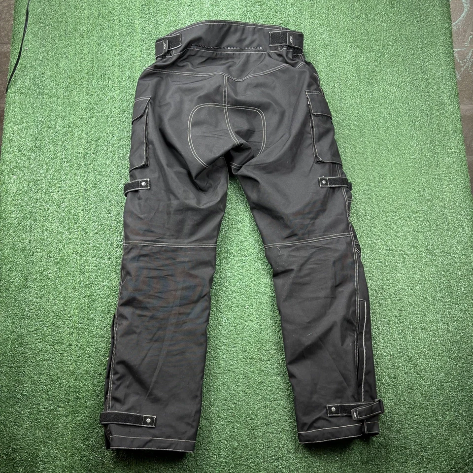 Pantalones de motocicleta HWK Motorsports Apparel para hombre talla mediana acolchados forrados en negro 32 Foto 3 de 4