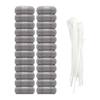 24 Pieces Stainless Steel Filters For Efficient Water Hose Filter Cable Tie