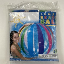 Intex Jumbo Beach Ball 42" 59065 Vinyl Stripe Inflatable 2011 Sealed Summer
