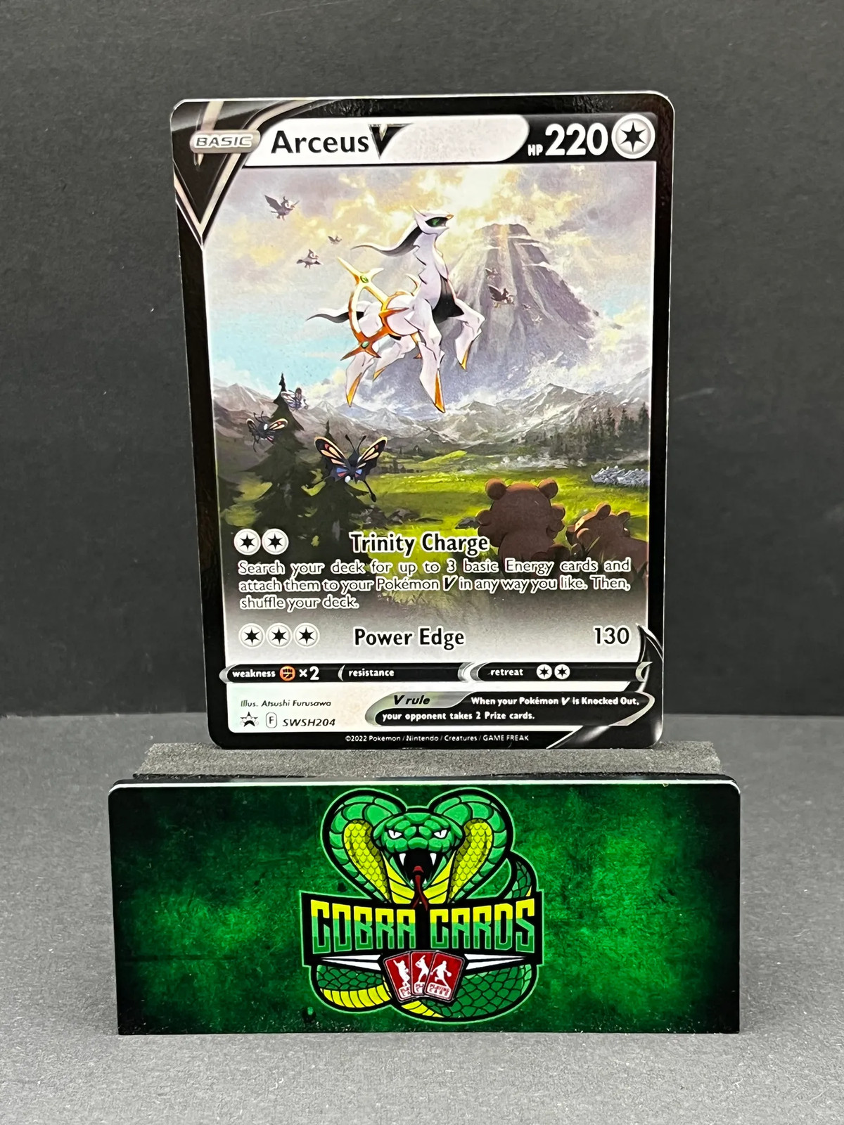 2022 Sword & Shield Arceus V Holo Black Star Promo FA #SWSH204