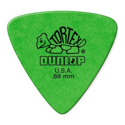 Tortex Triangle Pick .88MM 0.88mm, GREEN 