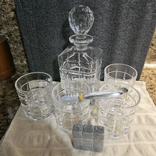 7 Piece Hand Crafted Whiskey Decanter Set. Read Description For What Is Included