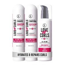 Love Ur Curls - Shampoo Conditioner Set with All in One Curl Cream Styler fo