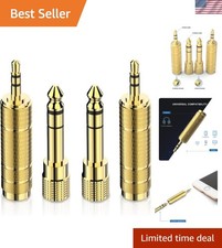 Versatile Audio Adapter Set: 4 Gold-Plated 6.35mm to 3.5mm Connectors Included