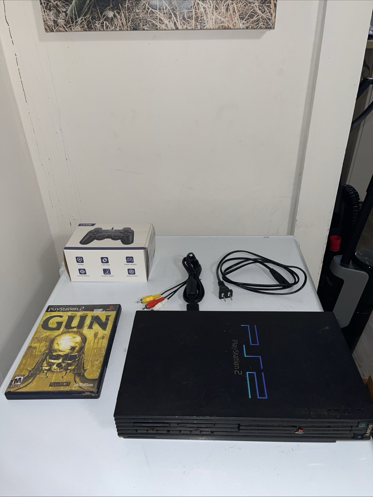 Sony PlayStation 2 Black bundle with game and new controller tested works read