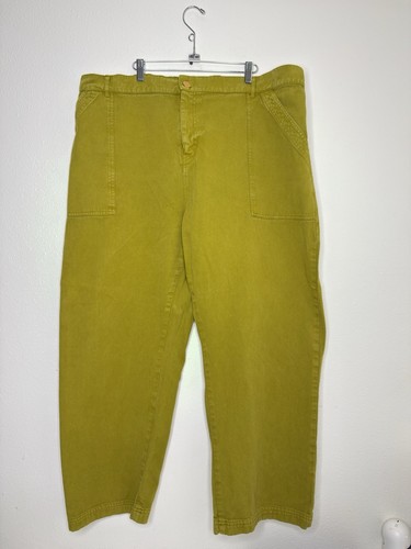 Big Bud Press Work Pants 100% Cotton Elastic Waist Green Sz 4XL