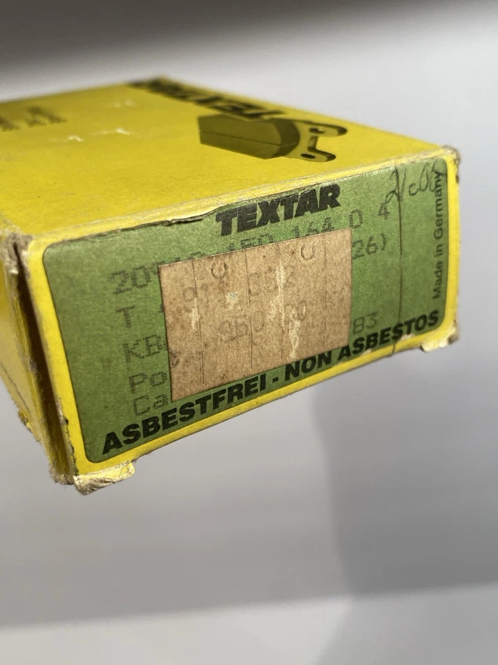 JUEGO PASTILLAS FRENO PORSCHE 911 912 914 NUEVO 1960’S 70’S 80’S 9113529500 TEXTAR 20910 Foto 3 de 4