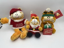 Vintage Dakin Garfield Plush Lot 3pc Holiday Christmas Santa  Winter Hat w/ Tag