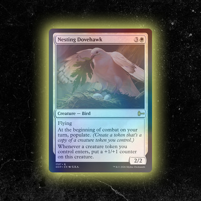 FOIL - Nesting Dovehawk - Custom Commander Card