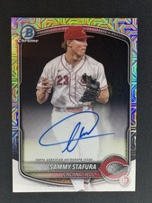 2025 Bowman Chrome Baseball SAMMY STAFURA Autograph Mojo Refractor #BMA-SS Reds