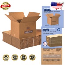 Pro Moving Boxes 20x20x15" 12-Pack Corrugated - Shipping  Storage Ready