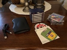 Tested, Working Iomega Zip 100 Z100USBV External Disk Drive w/10 Blank Disks