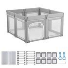 Baby Playpen, 47.2″ x 47.2″ Foldable Toddlers Playpen, Indoor/Outdoor Baby Fence