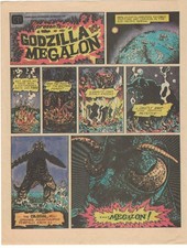 Orig 1976 GODZILLA vs MEGALON Cinema Shares Int'l promo 4-pg Comic -1st Godzilla