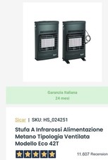 Stufa Metano Olimpia Splendid Ventilata