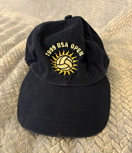 Vintage 1999 USA Open Volleyball Hat Cap Gear For Sports Tachikara Navy Blue