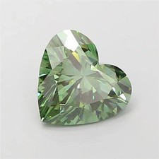 CERTIFIED 7.27 Ct Natural Green Diamond Heart Cut LOOSE VVS1/ 13.5 mm