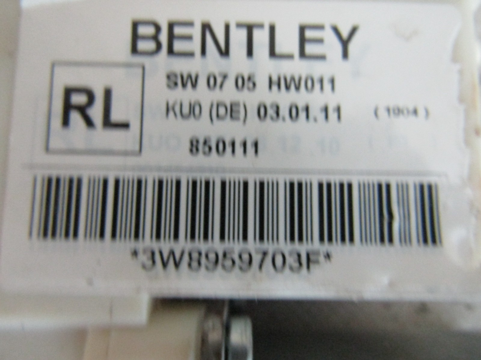 2011-2018 BENTLEY CONTINENTAL GT LEFT REAR POWER WINDOW MOTOR 3W8959703F