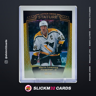 2024-25 Upper Deck Stature Mario Lemieux Gold /50 Pittsburgh Penguins