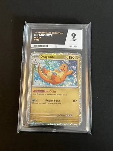 Pokemon TCG Dragonite Promo Card McDonald's 2024 012/015 Ace 9