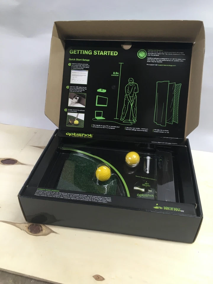 **SISTEMA SIMULADOR DE GOLF INFRARROJO DANCIN' DOGG GOLF OPTISHOT de colección caja abierta Foto 2 de 4