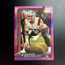 2025 Topps Chrome Football Garrett Bradbury Pink /250 New England Patriots