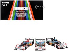 Mini-GT Porsche Set 3x 963 9rd 4.6l Turbo V8 Team Porsche Penske Motorsport N 75 N 5 N 6 24h Le Mans 2023 1:64 MGTS0011
