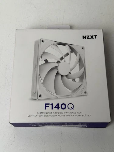 NZXT F140 Q 140mm White Non-LED Quiet Airflow PWM Case Fan