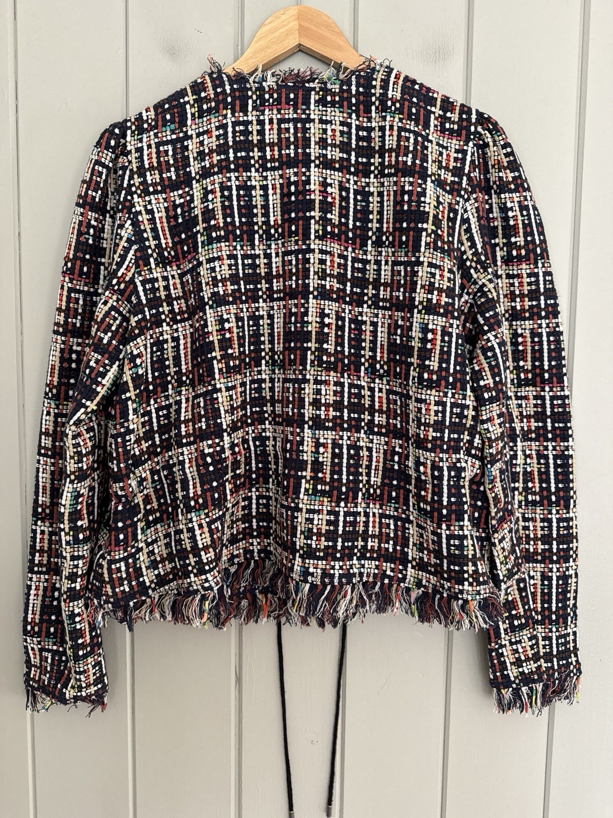 Halogen Tweed Jacket L Large Multicolor Blazer Fu… - image 7