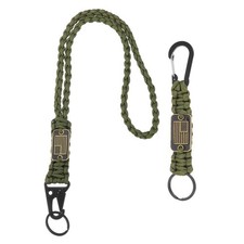 Paracord Keychain Carabiners Clip, 2Pcs 19.7/6" Army Green