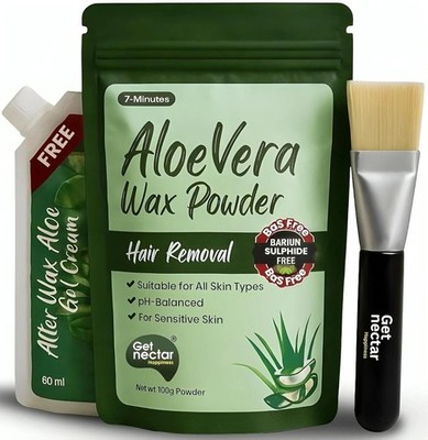 Get Nectar Happiness Kräuterwachs Pulver | Sofortige Haarentfernung (100g + 6...