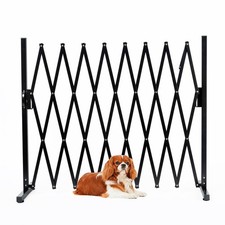 Metal Expandable Dog Gate, 9Feet, Versatile Accordion Safety Barrier