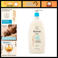 Gentle 2-in-1 Baby Body Wash Shampoo, Tear-Free, Oat Extract, 33 Fl Oz