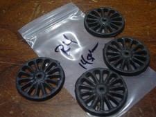 Lot of 4 Antique Cast Iron Wheel Toy Wagon Tractor Car Train 14 Spoke 1 3/4" Can