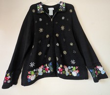 Women's White Stag Christmas Sweater Size XL 16-18 Long Sleeve