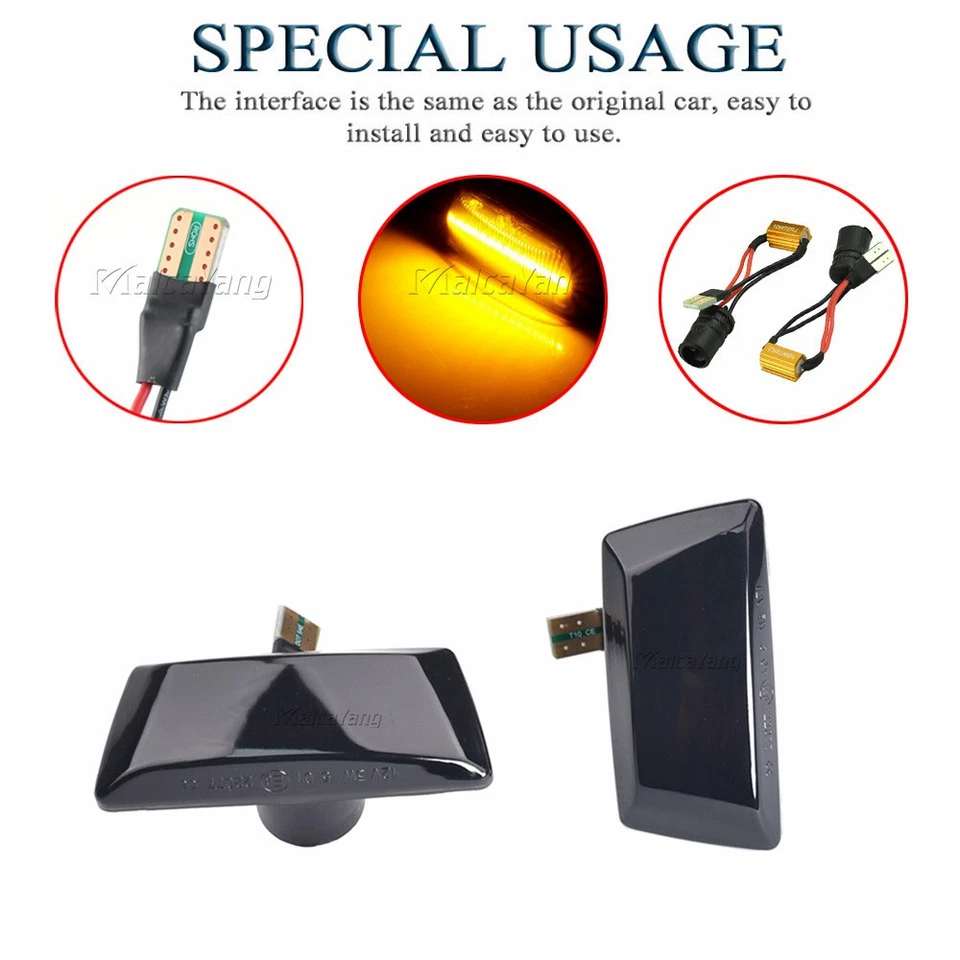 LED Dynamic Side Marker Light Indicator For Saturn Aura Holden Barina Chevrolet — 第 2/4 张图片