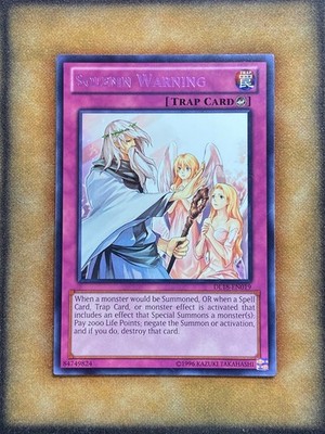 Yugioh Solemn Warning DL18-EN019 Duelist League Rare PURPLE NM