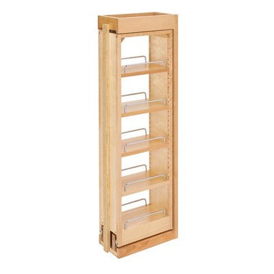 Rev-A-Shelf Pullout Wall Filler Cabinet Wooden Organizer, 36'' Hgt, 432-WF36-6C