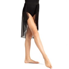 Alexandra Collection Womens Power Mesh Flowing Open Front Dance Skirt